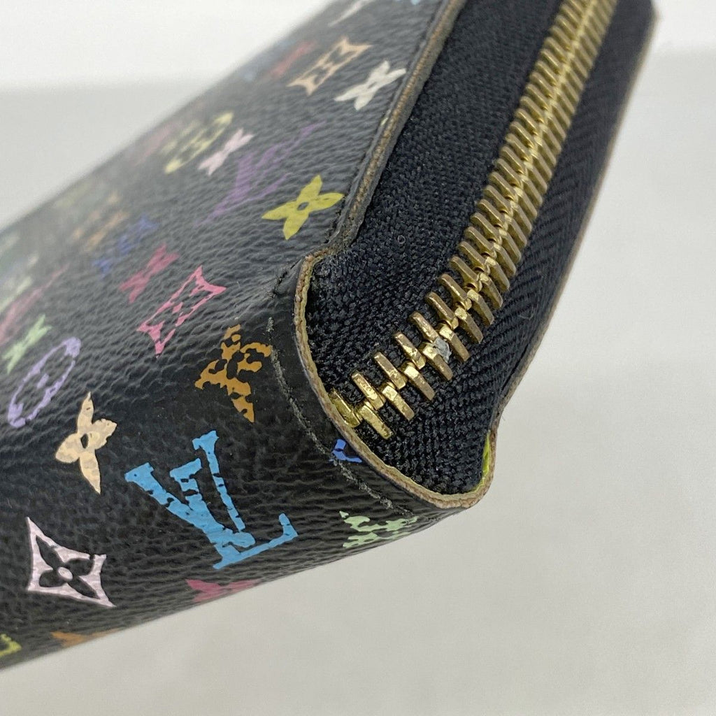 Louis Vuitton Wallet Monogram Multicolor Zippy Noir Pistache — view 6