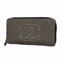Chanel Wallet Denim Black Silver