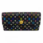 Louis Vuitton Wallet Monogram Multicolor Portefeuille Sarah Noir Pistache