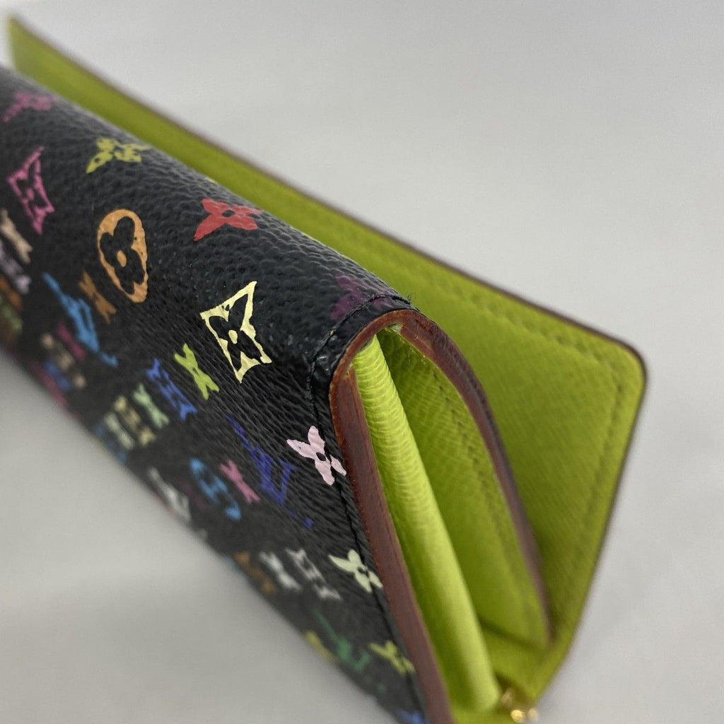Louis Vuitton Wallet Monogram Multicolor Portefeuille Sarah Noir Pistache — view 8
