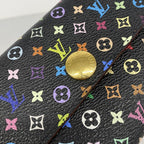 Louis Vuitton Wallet Monogram Multicolor Portefeuille Sarah Noir Pistache — view 9