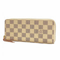 Louis Vuitton Wallet Damier Azur Portefeuille Clemence White Rosevalerine