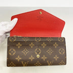 Louis Vuitton Wallet Monogram Portefeuille Sarah Brown Coquelicot — view 8