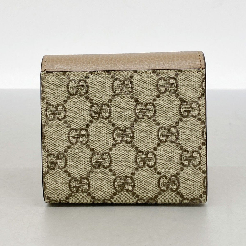 Gucci Wallet GG Marmont Supreme Leather Pink Brown Gold — view 7