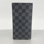 Louis Vuitton Wallet Damier Graphite Portefeuille Brazza Black — view 7