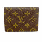 Louis Vuitton Card Case Monogram Porte 2 Cult Vertical Brown
