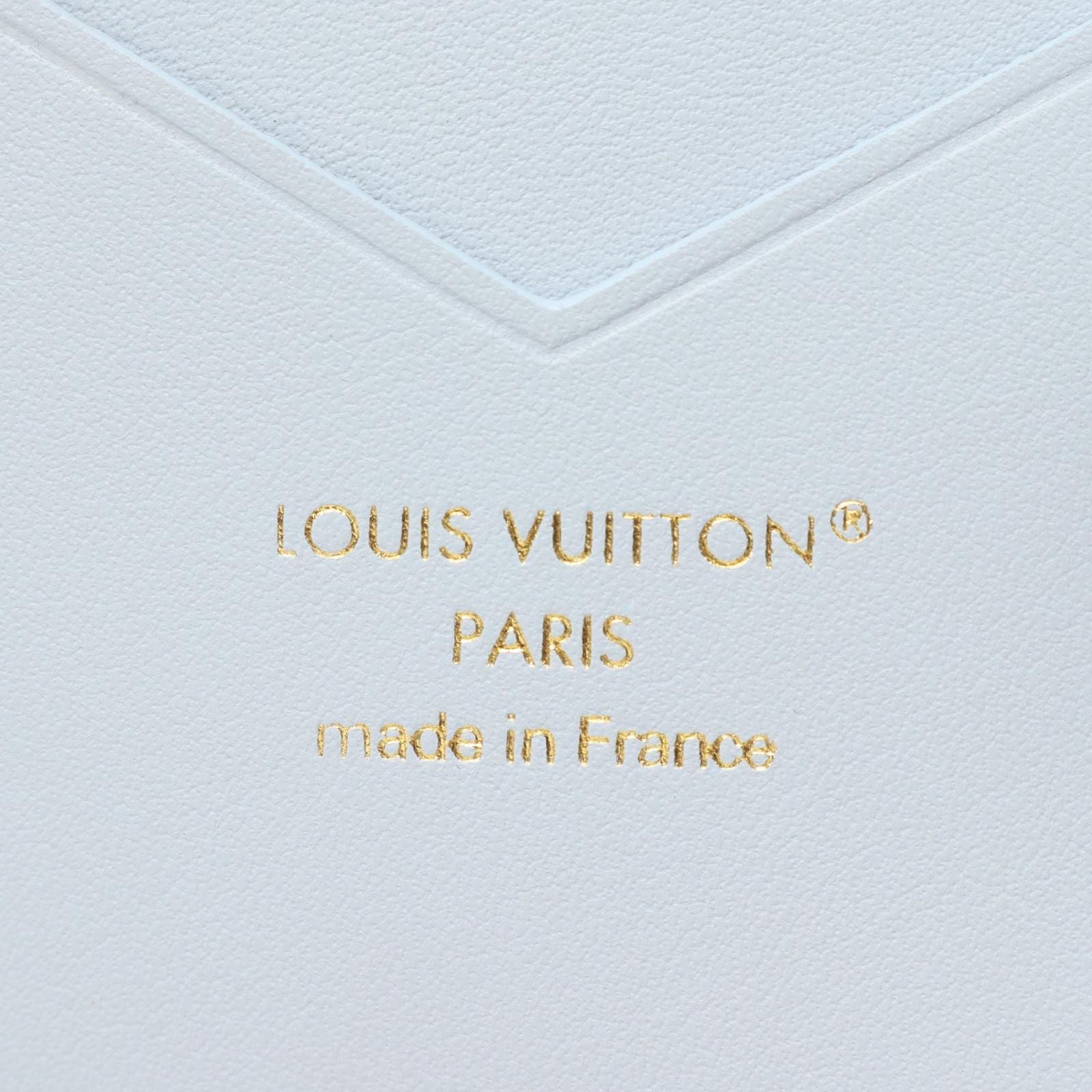 Louis Vuitton Bifold Wallet LV Vertical Compact Blue Olympe Leather — view 5