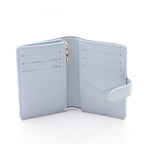 Louis Vuitton Bifold Wallet LV Vertical Compact Blue Olympe Leather — view 3