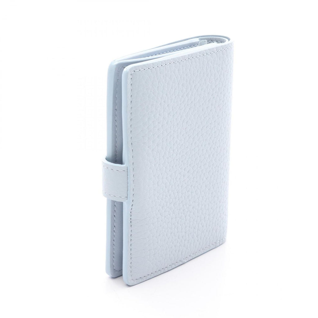 Louis Vuitton Bifold Wallet LV Vertical Compact Blue Olympe Leather — view 2