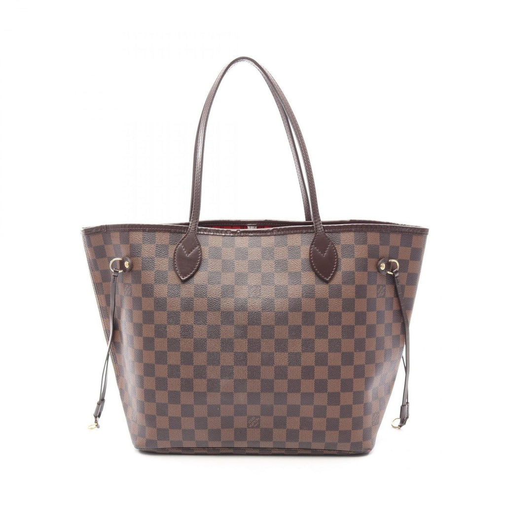 Louis Vuitton Tote Neverfull Damier Ebene Canvas Leather