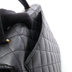 Chanel Handbag Quilted Black Caviar Leather Top Handle — view 6