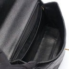 Chanel Handbag Quilted Black Caviar Leather Top Handle — view 3
