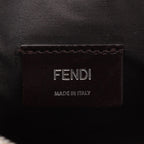Fendi Shoulder Bag Shadow Diagonal Duo Zucca Dark Brown Beige Canvas Leather — view 4