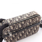 Dior Shoulder Bag Safari Oblique Navy Canvas — view 8