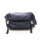 Prada Shoulder Bag Re-Nylon Navy Nylon Saffiano Leather Triangle Logo