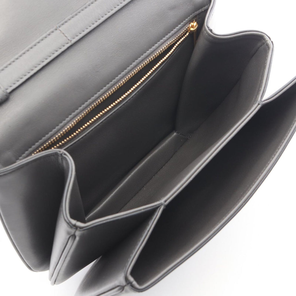 Celine Shoulder Bag Medium Tabou Charcoal Gray Leather Midi — view 3