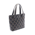 Chanel Tote Wild Stitch Black Leather Handbag — view 2