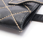Chanel Tote Wild Stitch Black Leather Handbag — view 9