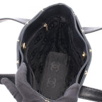 Chanel Tote Wild Stitch Black Leather Handbag — view 3