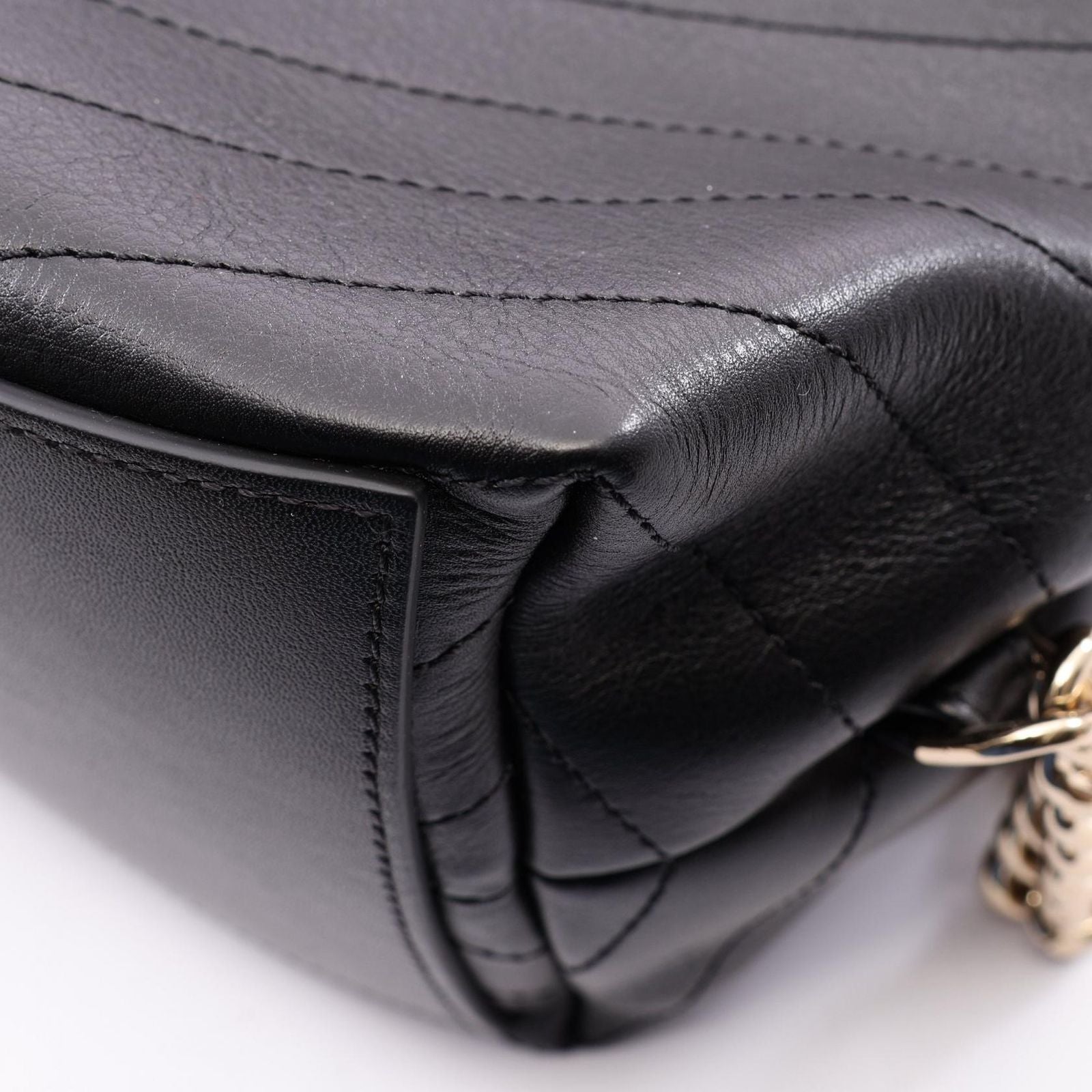 Chanel Backpack Stitch Black Lambskin Chez Blanc — view 8