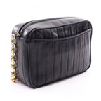 Chanel Shoulder Bag Mademoiselle Tassel Black Lambskin Fringe Mini Chain — view 2