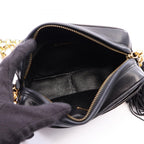 Chanel Shoulder Bag Mademoiselle Tassel Black Lambskin Fringe Mini Chain — view 3