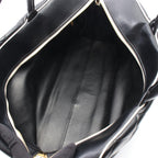 Chanel Quilted Bowling Bag Black Leather — view 3