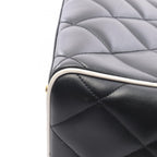 Chanel Quilted Bowling Bag Black Leather — view 7