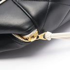 Chanel Quilted Bowling Bag Black Leather — view 9