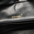 Chanel Quilted Bowling Bag Black Leather — view 4