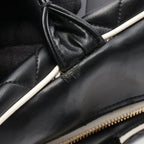 Chanel Quilted Bowling Bag Black Leather — view 8