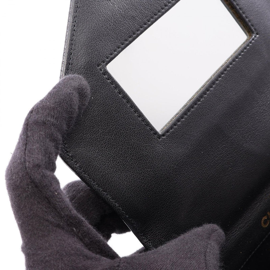 Chanel Shoulder Bag Stitch Mini Black Exotic Cles the — view 9