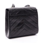 Chanel Shoulder Bag Stitch Mini Black Exotic Cles the — view 2