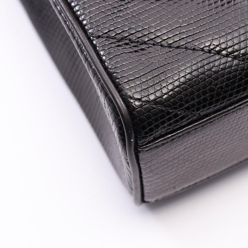 Chanel Shoulder Bag Stitch Mini Black Exotic Cles the — view 6