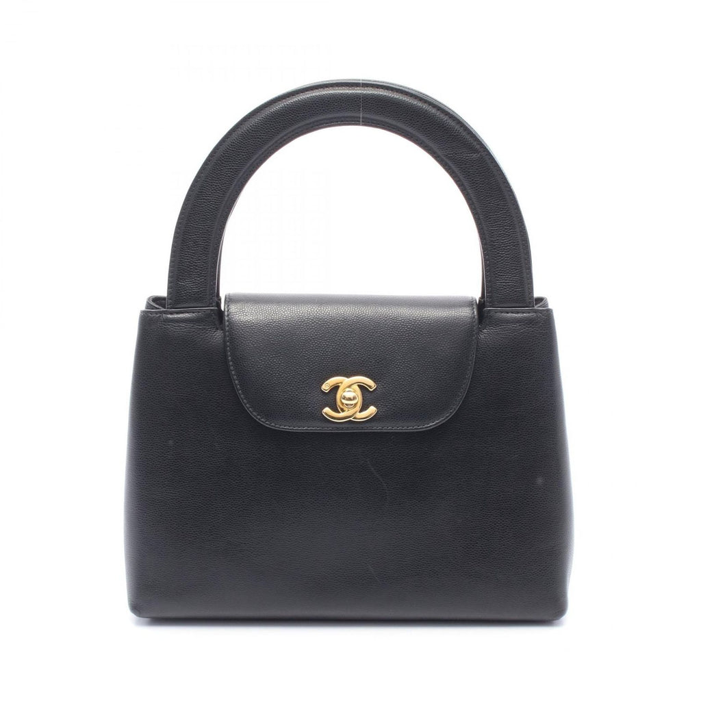 Chanel Handbag Turnlock Black Caviar Leather