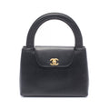 Chanel Handbag Turnlock Black Caviar Leather