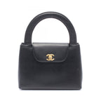 Chanel Handbag Turnlock Black Caviar Leather