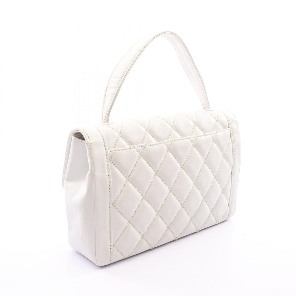 Chanel Handbag Wild Stitch Top Handle White Leather — view 2