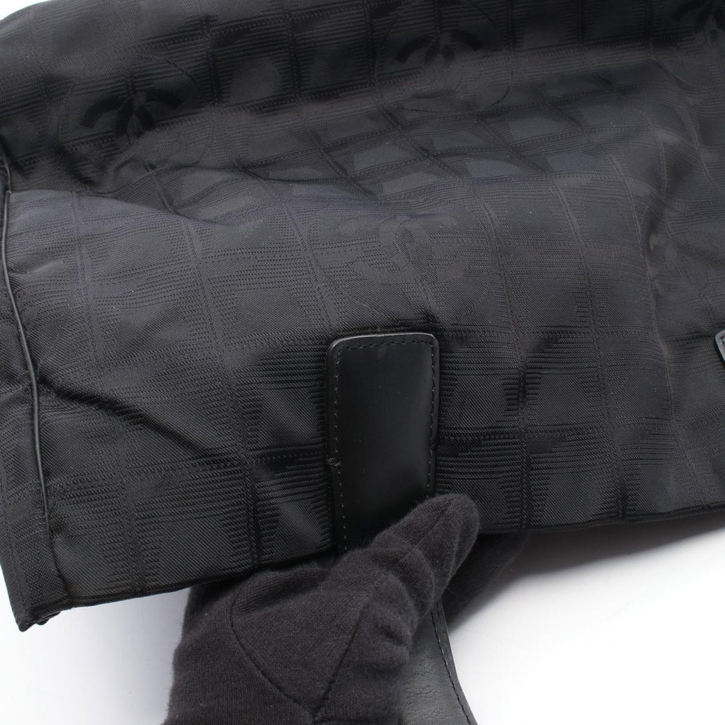 Chanel Tote New Travel Line Black Nylon Leather — view 9
