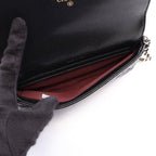 Chanel Shoulder Bag Quilted Chain Phone Case Wallet Black Caviar Leather — view 4