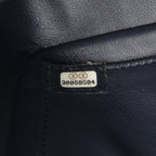 Chanel Shoulder Bag CC Filigree Navy Red Fabric Leather CC Quilted Chain — view 5