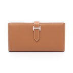 Hermes Bifold Wallet Bearn Souffle Gold Leather Calf