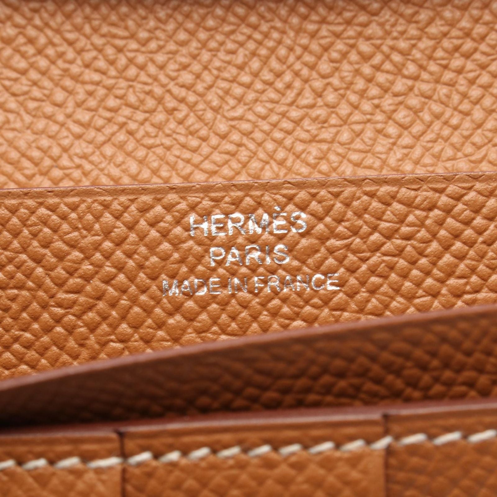 Hermes Bifold Wallet Bearn Souffle Gold Leather Calf — view 5