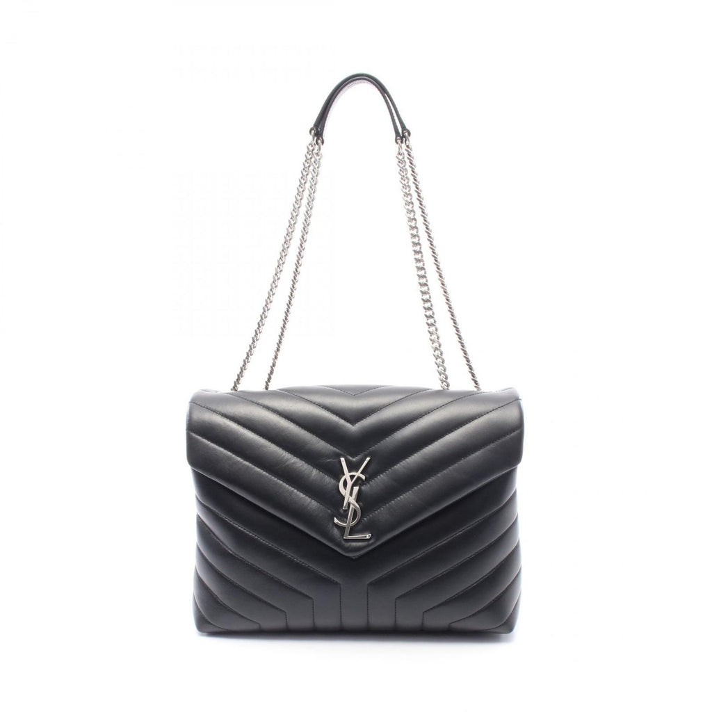 Saint Laurent Paris Tote Loulou Black Leather Chain