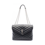 Saint Laurent Paris Tote Loulou Black Leather Chain