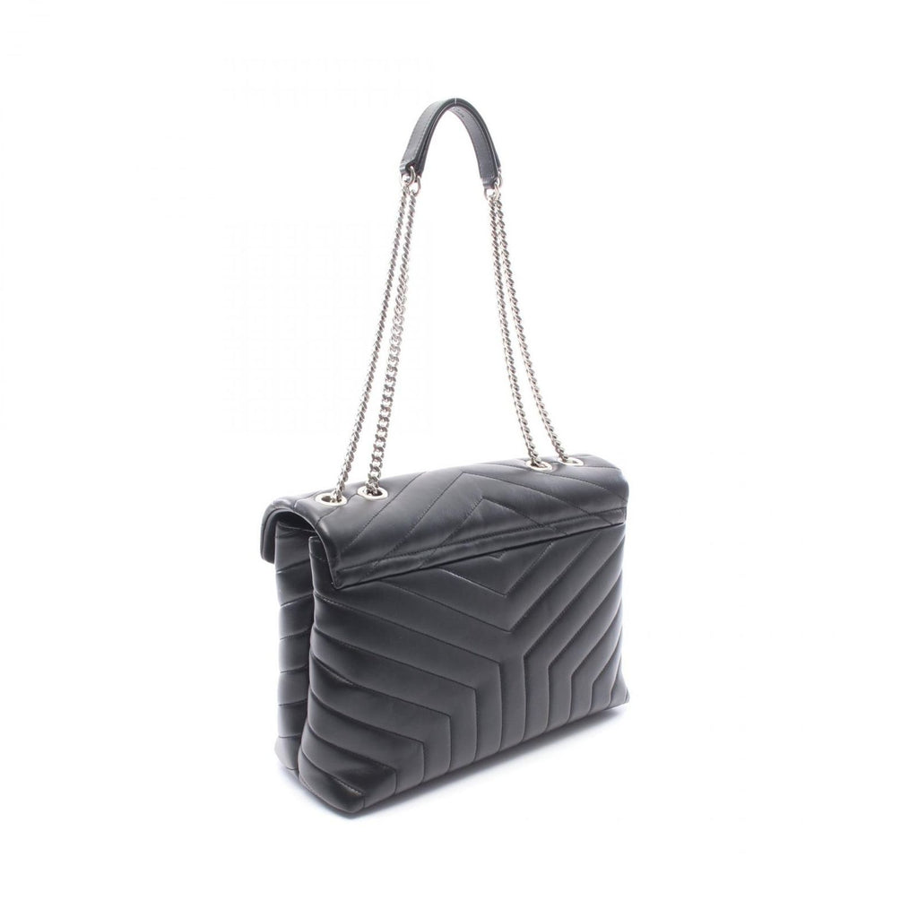Saint Laurent Paris Tote Loulou Black Leather Chain — view 2