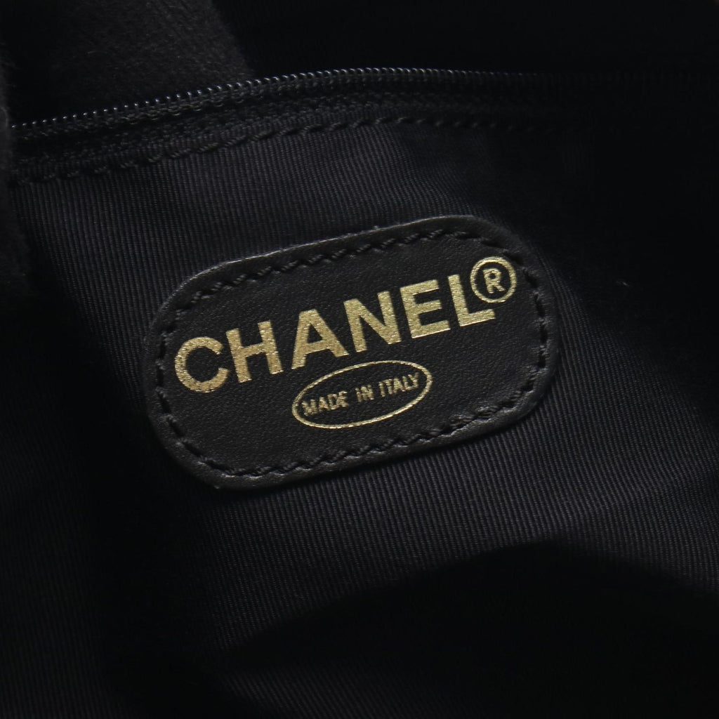 Chanel Tote CC Logo Embossed Black Lambskin CC — view 4
