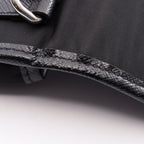Prada Shoulder Bag Triangle Logo Black Nylon Saffiano Leather Pochette — view 7