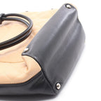 Chanel Tote Cambon Line Beige Black Leather — view 9