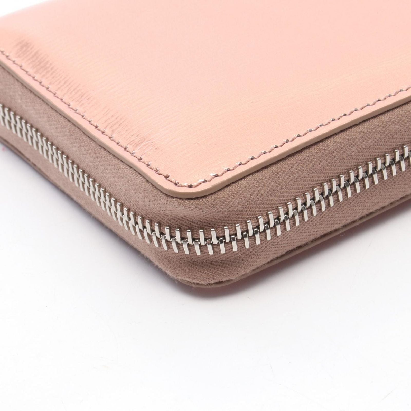 Gucci Round Wallet Double Bicolor Metallic Rose Gold Leather — view 6